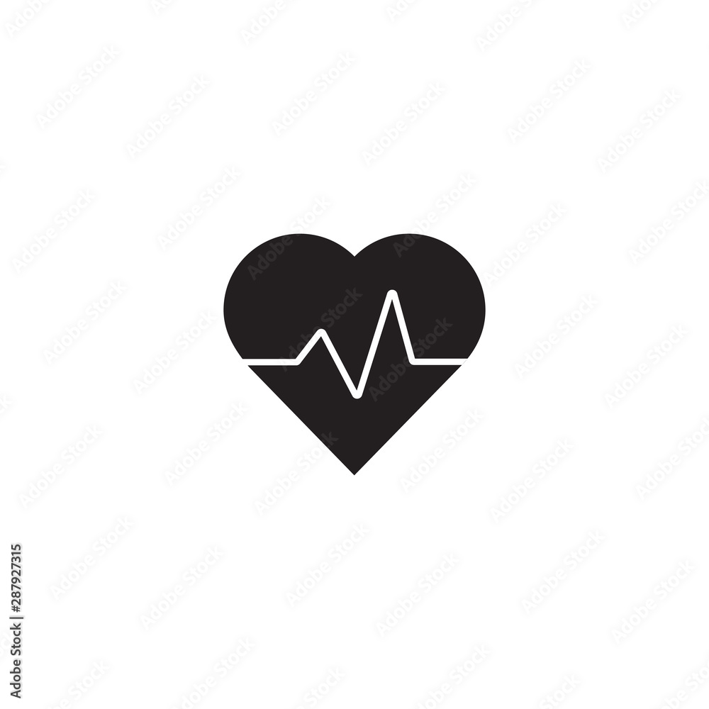 Heart beat rate icon, healthcare and medical concept vector illustration Heart beat rate icon, healthcare and medical concept vector illustration
