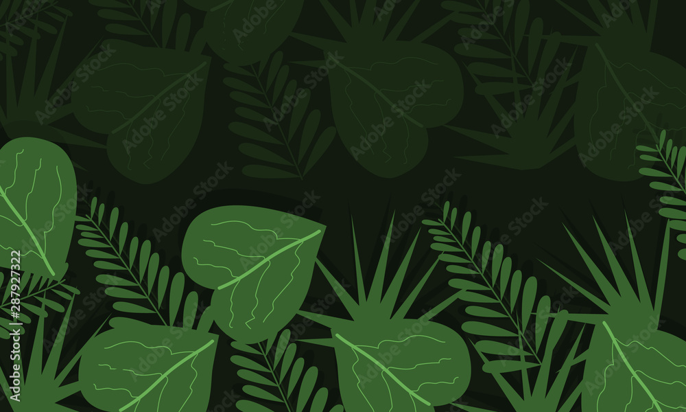 Fototapeta premium A beautiful green leaves background