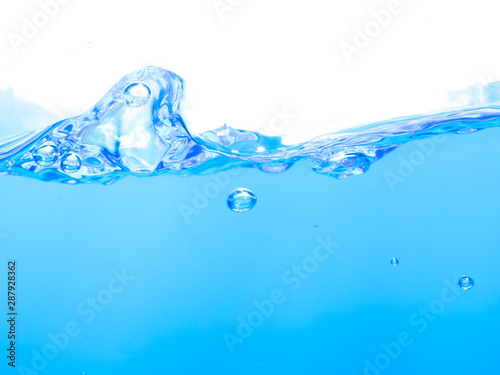 Clean blue water and waves against a white background