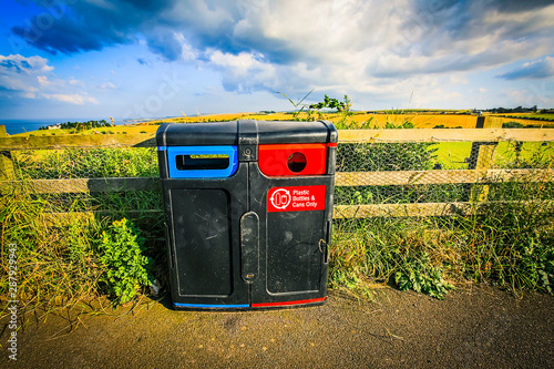 Ecological containers for collectin rubbish photo