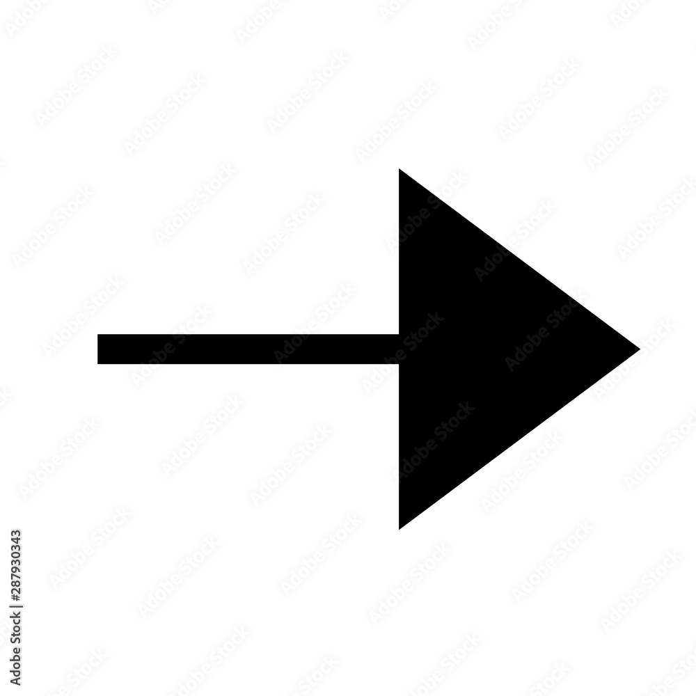 Vector arrow icon. black arrow icon with trendy flat style icon isolated on white background