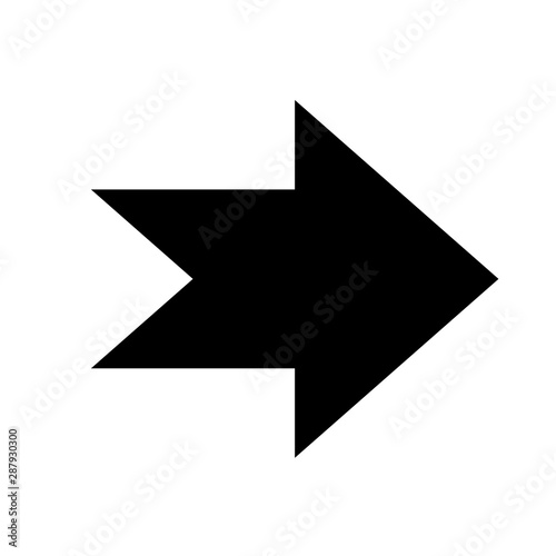 Vector arrow icon. black arrow icon with trendy flat style icon isolated on white background