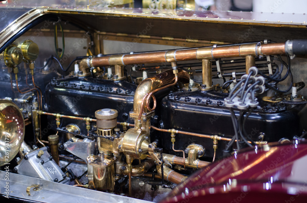 antique brass automotive engine