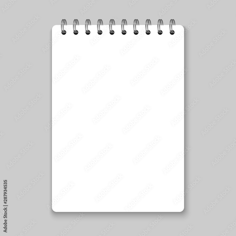 Realistic spiral notebook mockup Realistic spiral notebook mockup