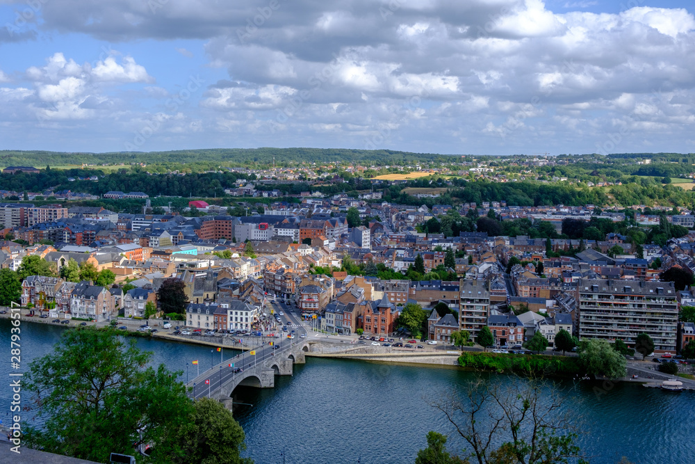 Vista di Namur, Belgio, dalla fortezza