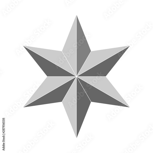 3d beveled star