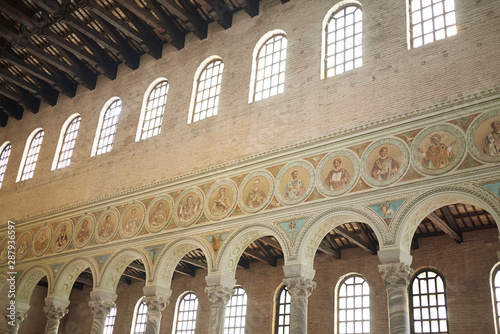 Classe, Italy - August 06, 2019 : View of Santa Apollinare in Classe church interior. photo