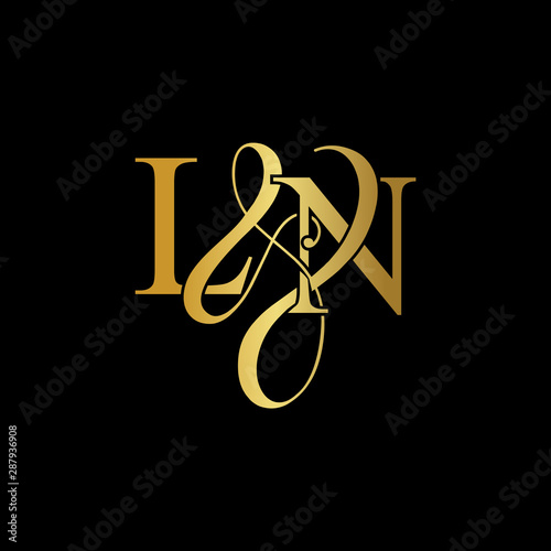 Initial letter LN L N luxury art vector mark logo, gold color on black background.	Initial letter LA L A luxury art vector mark logo, gold color on black background.	 photo