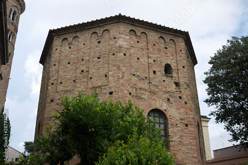 Ravenna, Italy - August 14, 2019 : View of Battistero Neoniano exterior photo