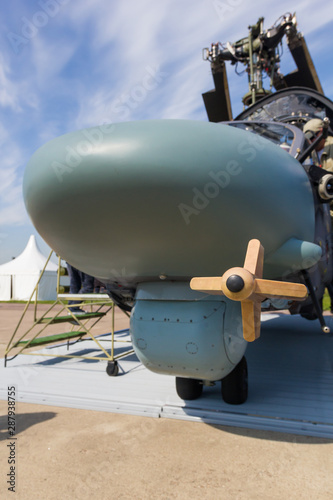 A fuselage of a combat aircraft - outdoors exhibition