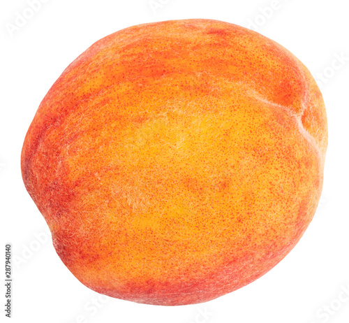 Peach isolated on white background. With clipping path