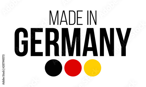 made in germany, vector logo on white background