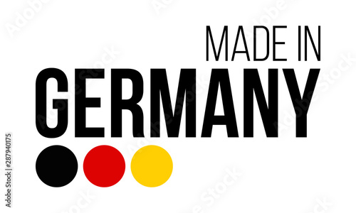 made in germany, vector logo on white background