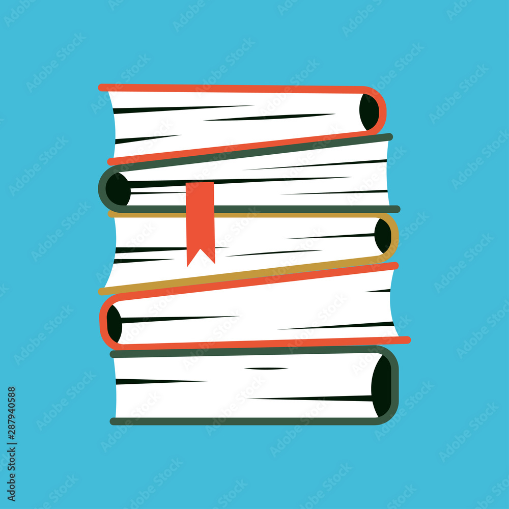 Stack of textbooks vector cartoon illustration. Stack of textbooks vector cartoon illustration.