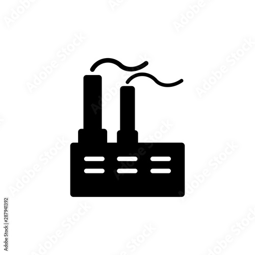 factory building flat icon trendy