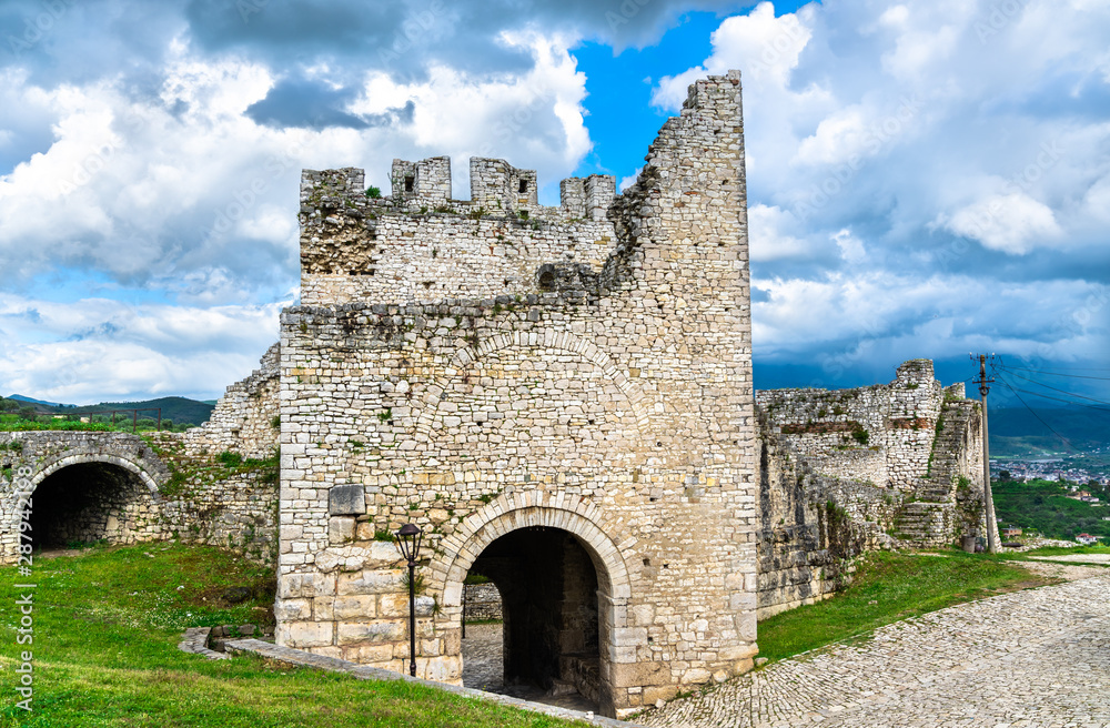 Ruins of Berat castle in Albania