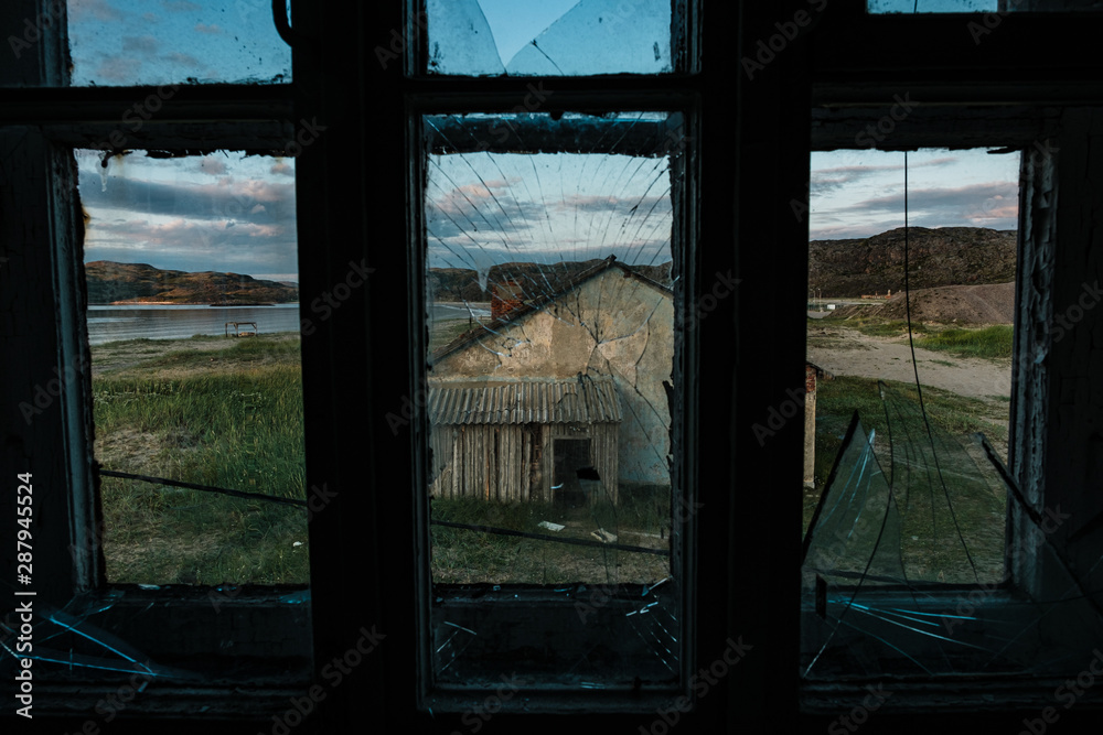 Summer landscape of the green polar tundra in the vicinity Teriberka Summer landscape of the green polar tundra in the vicinity Teriberka
