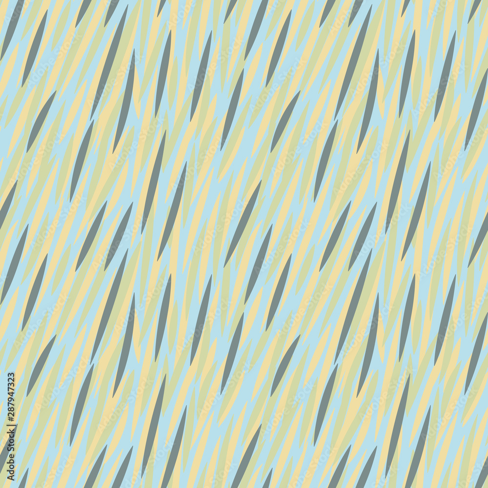 A seamless vector abstract pattern with strokes in pastel blue and yellow. Surface print design. A seamless vector abstract pattern with strokes in pastel blue and yellow. Surface print design.