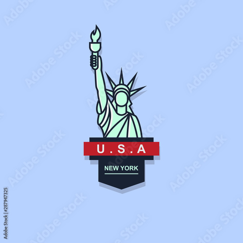 icon logo badge of liberty