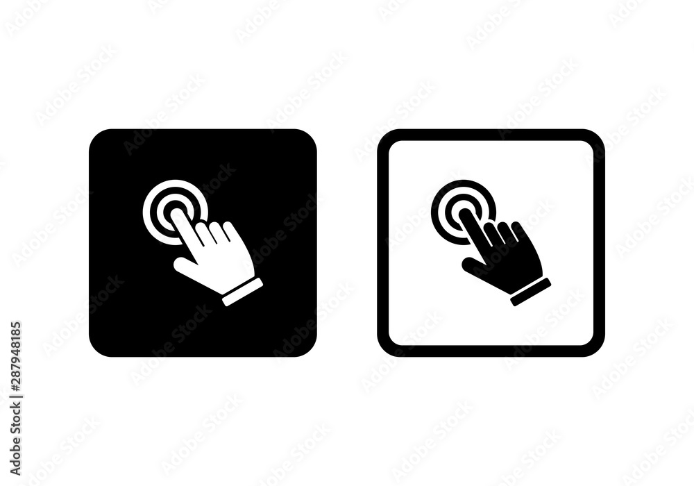 Hand cursor click icon symbol Vector Hand cursor click icon symbol Vector