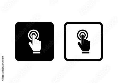 Hand cursor click icon symbol Vector