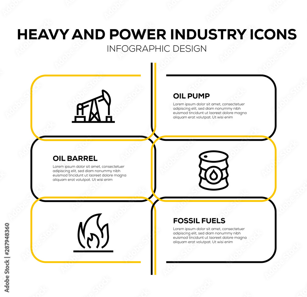Fototapeta premium HEAVY AND POWER INDUSTRY ICON SET