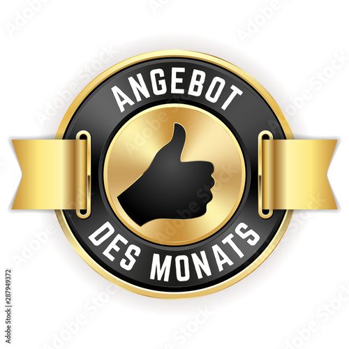 Goldener Angebot Des Minats Siegel