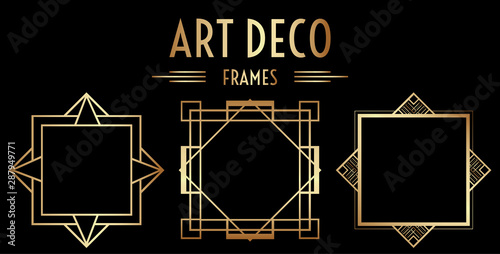 Geometric Art Deco Border or Frame Design