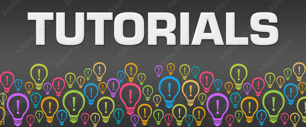 Tutorials Dark Colorful Bulbs With Text 