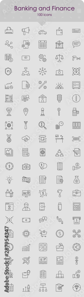 Banking and Finance Icon Set