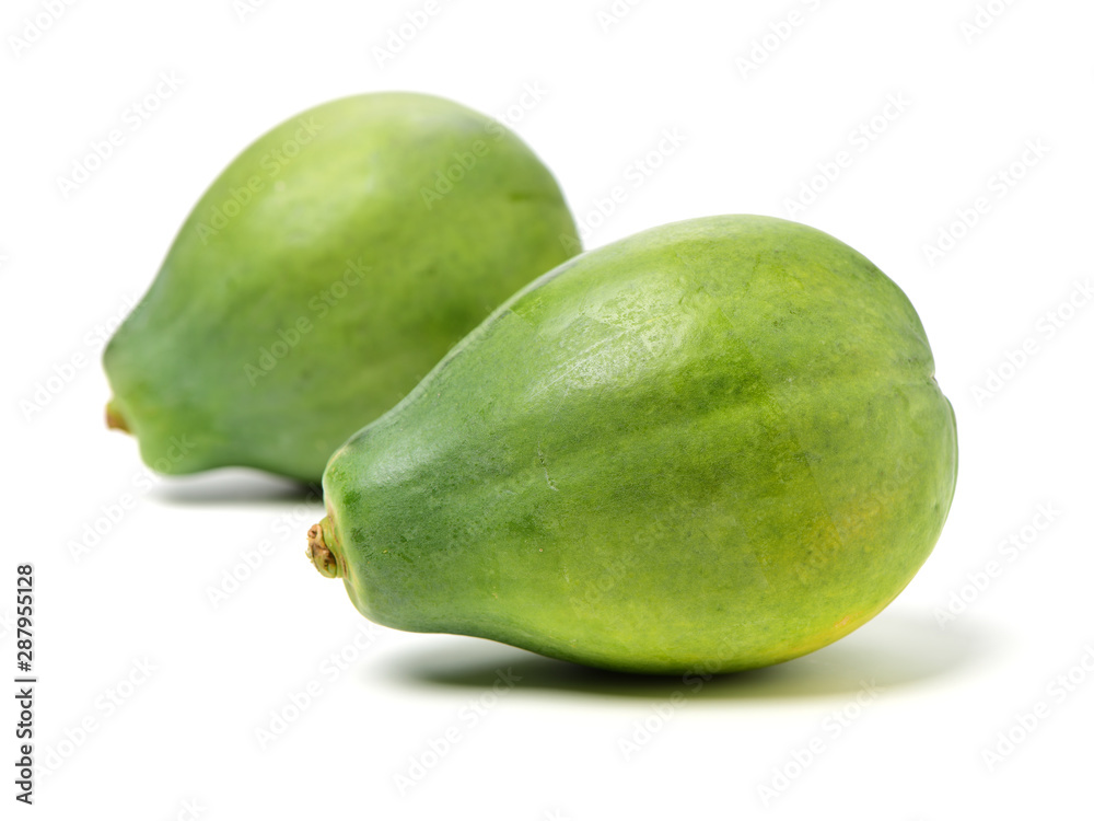 Papaya fruit isolated on a white background Papaya fruit isolated on a white background