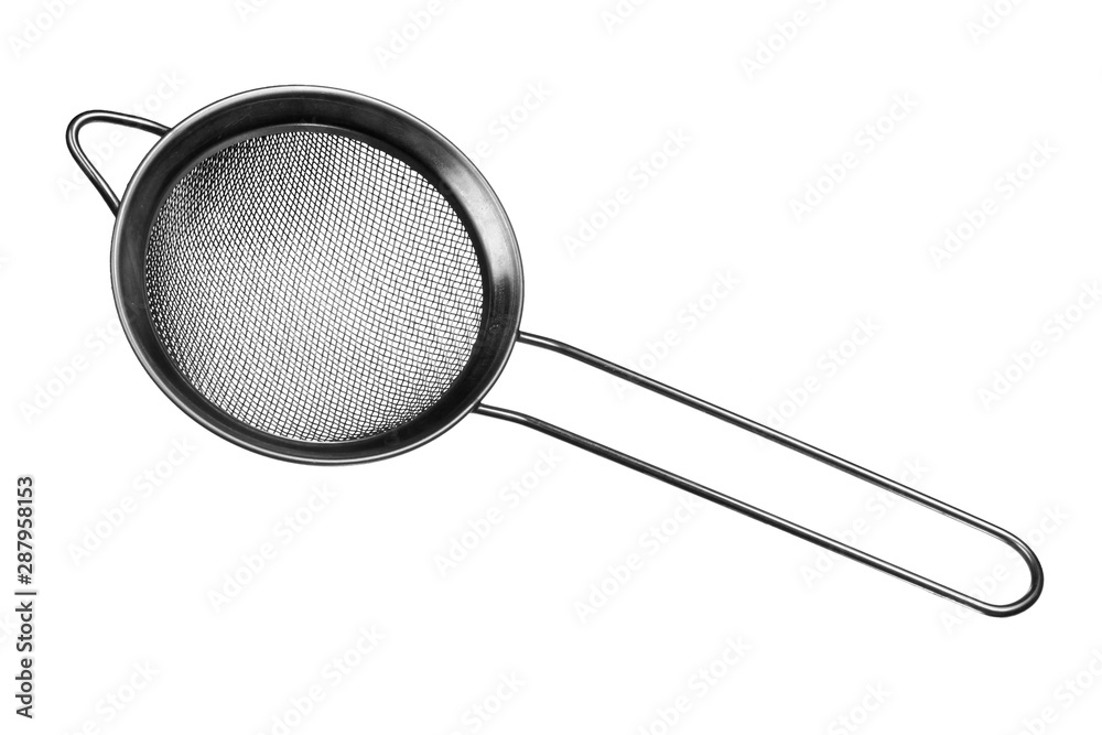 Metal sieve isolated on white background Metal sieve isolated on white background
