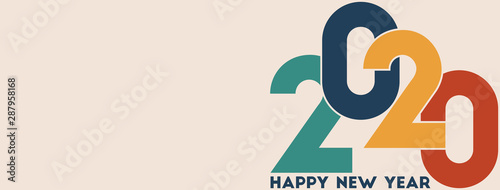 2020 Happy New Year background. Brochure design template, card, banner. Vector illustration