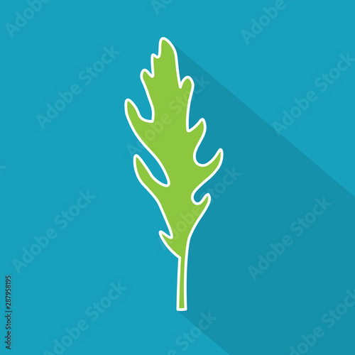 arugula, rucola leaf icon- vector illustration