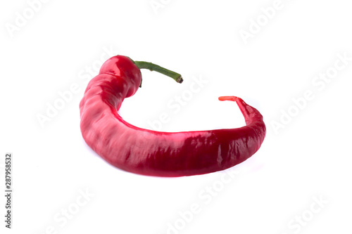 hot hot pepper on a white background, isolate photo