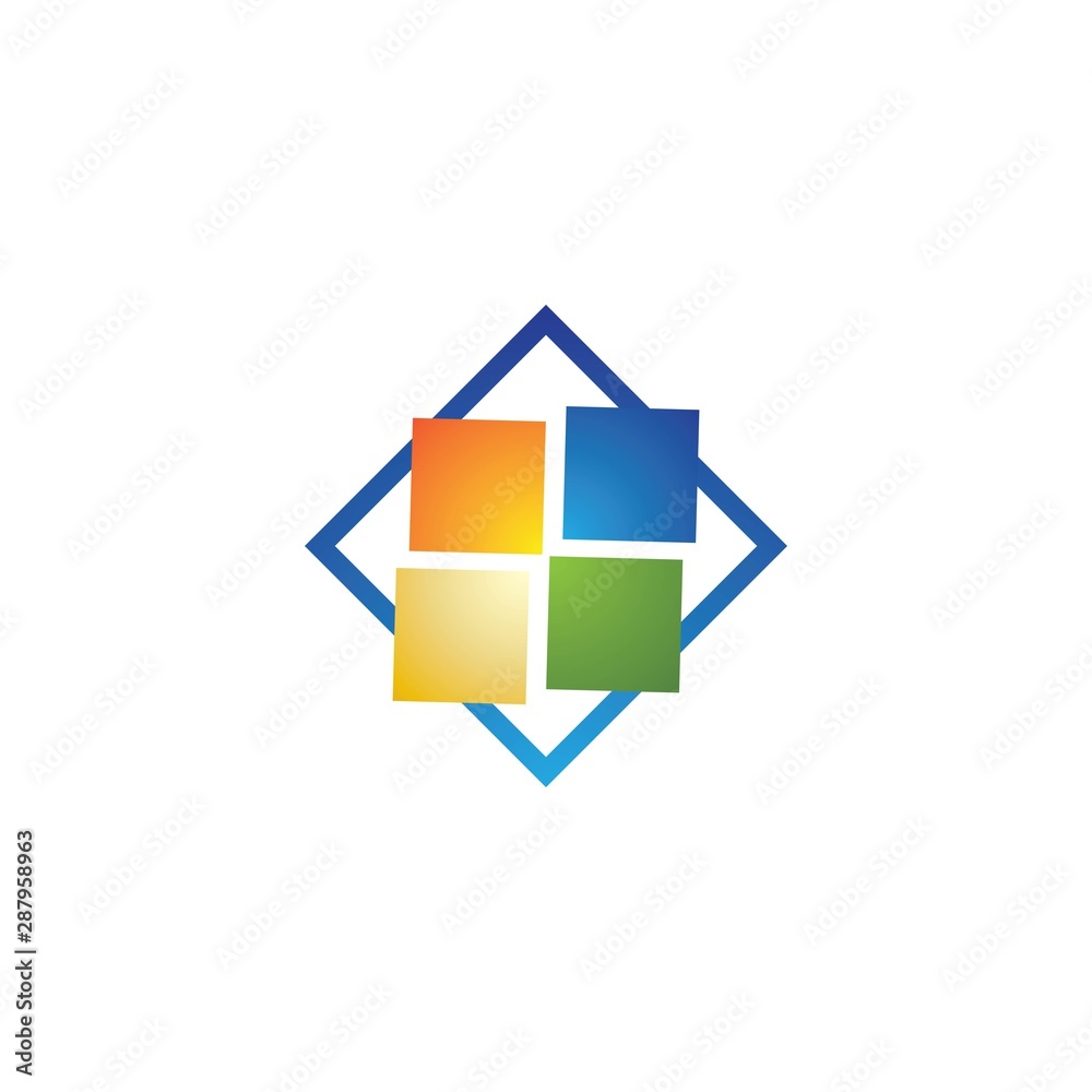 Window logo template vector icon design