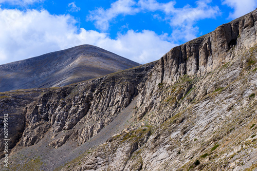 Olymp mountain. Tracking views on the way to Skolio and Mitikas summits photo