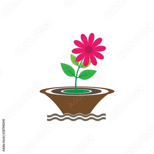 Flower logo template vector icon design
