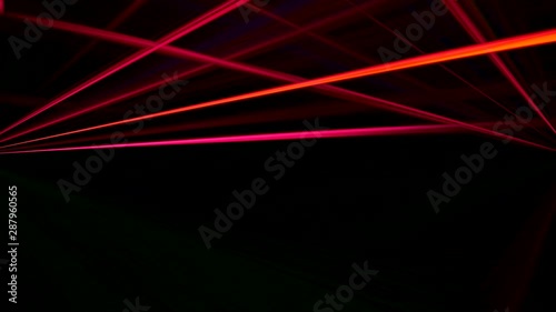 Beams flash. Laser performance. Neon pink strobe lights effect. photo