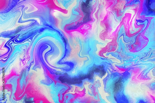 Abstract colorful fluid art background. Digital art.