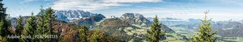 Austrian Alps Mountain Panorama - Wilder Kaiser in Autumn  photo