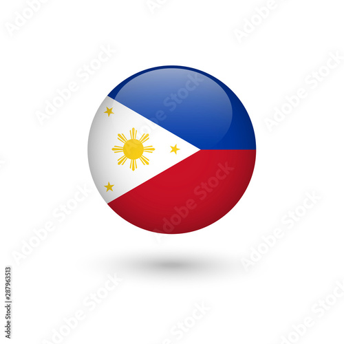 Philippines flag round glossy Free Download Philippines flag round glossy - GFXLoad