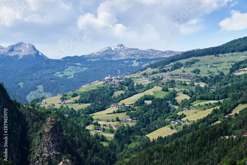 View from monastery Saeben to landscape