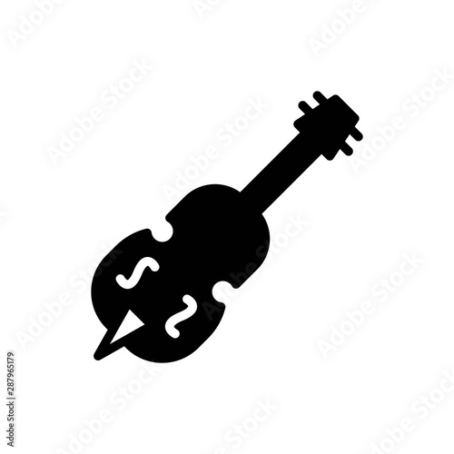double bass solid vector icon