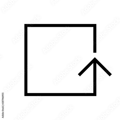 Black rectangle vector arrow icon