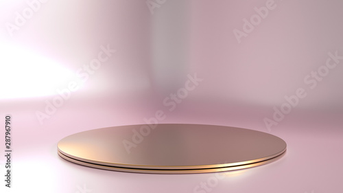 Elegant, beautiful abstract background with elements, studio, pedestal, minimalism. 3d illustration, 3d ..rendering.