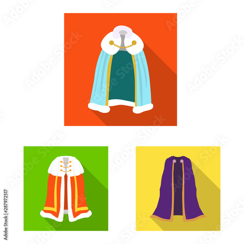 Vector design of material and clothing symbol. Collection of material and garment vector icon for stock.