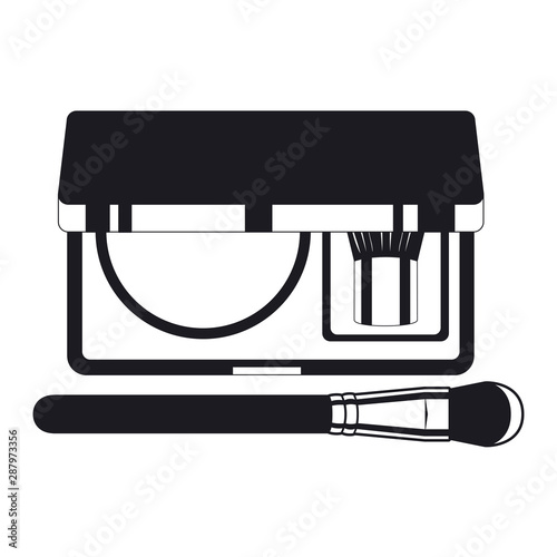 applicator make up thick brush and shadows