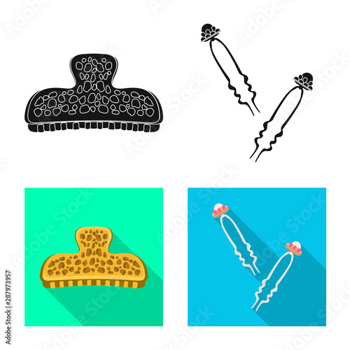 Isolated object of beauty and fashion logo. Collection of beauty and female stock symbol for web.