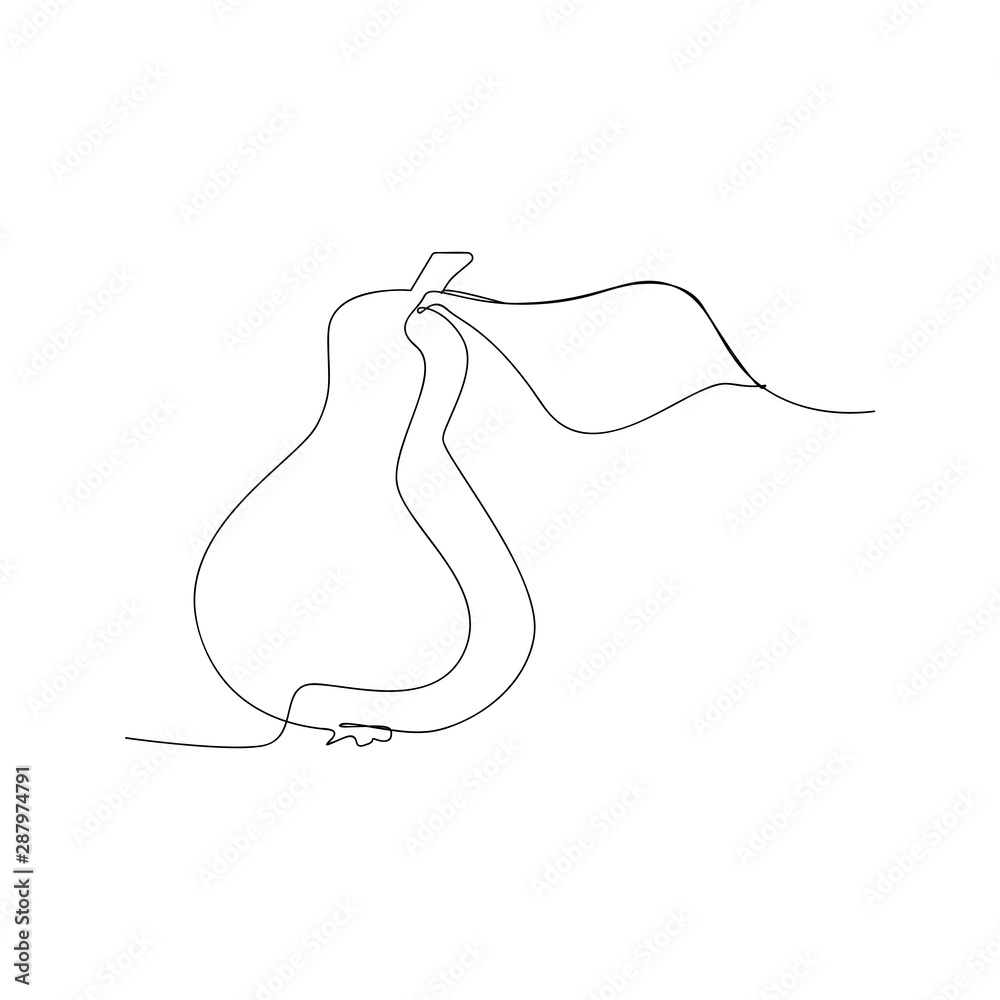 continuous line drawing of pear fruit. isolated sketch drawing of pear fruit line concept. outline thin stroke vector illustration continuous line drawing of pear fruit. isolated sketch drawing of pear fruit line concept. outline thin stroke vector illustration